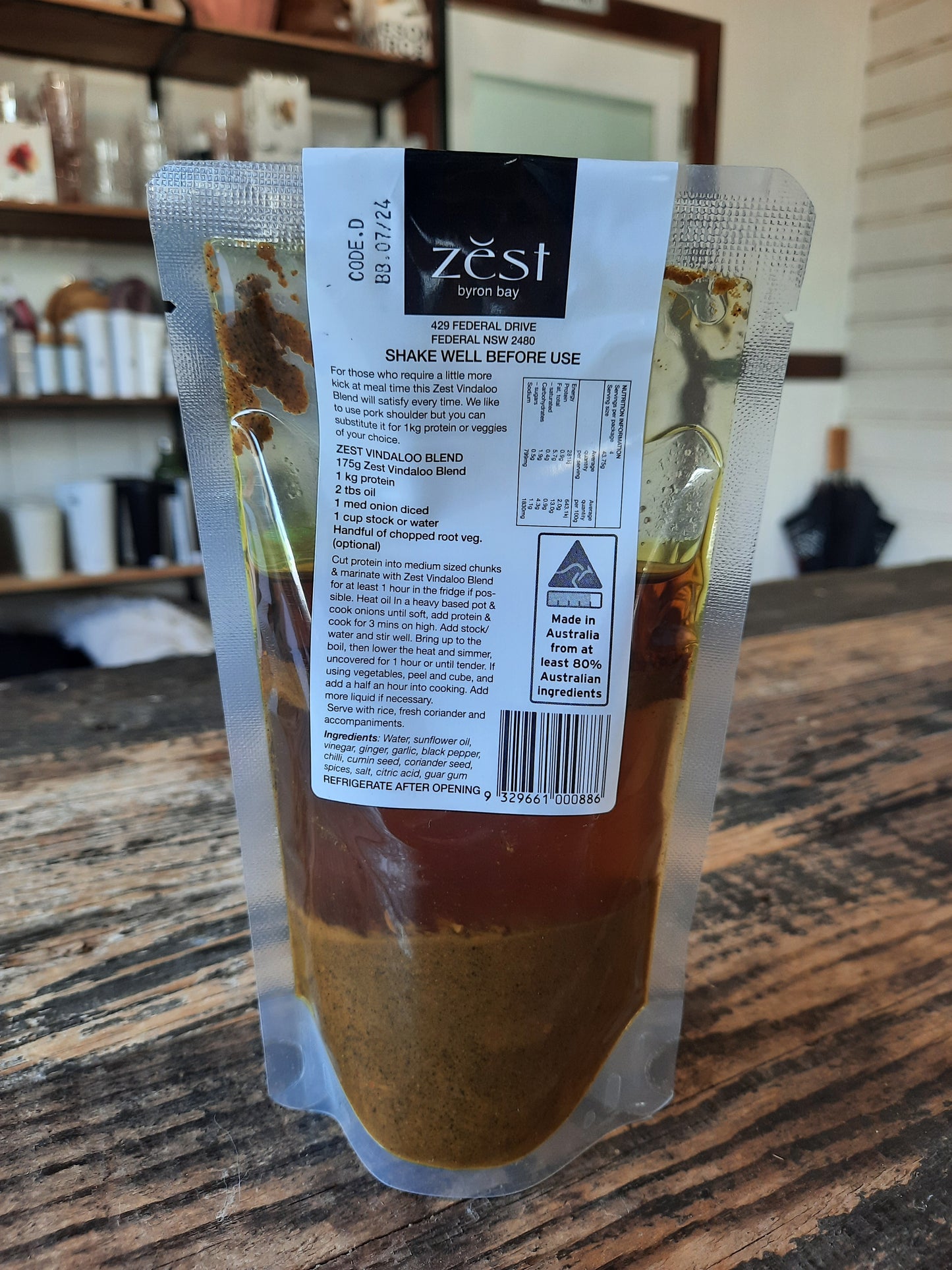 Zest Vindaloo Curry Paste (175g)