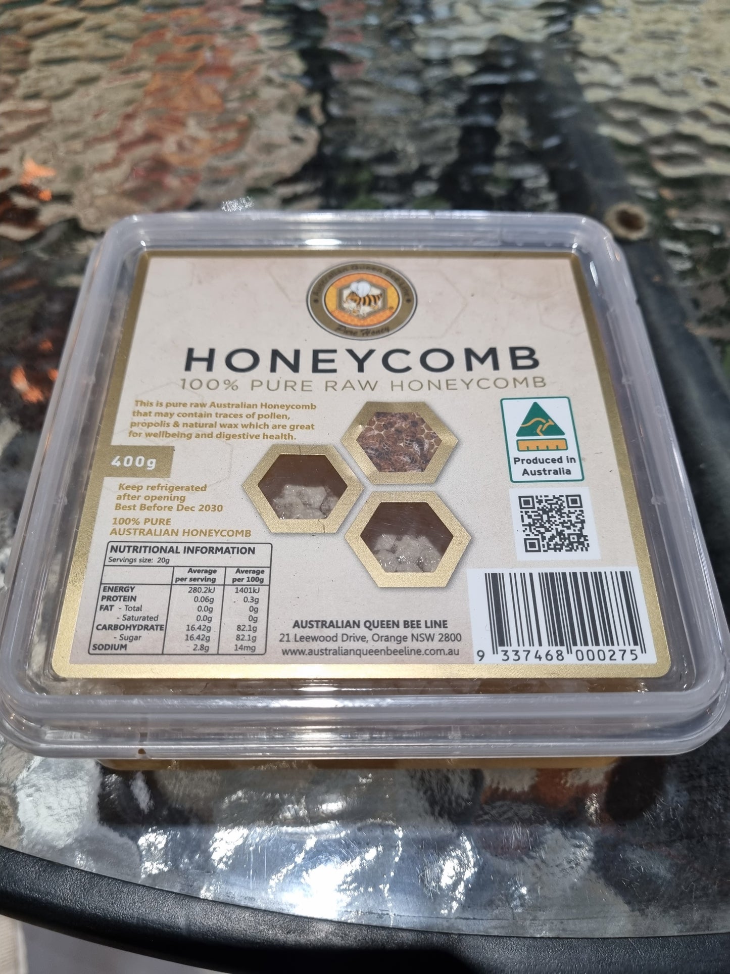Australian Queen Bee Line Honeycomb (400g)