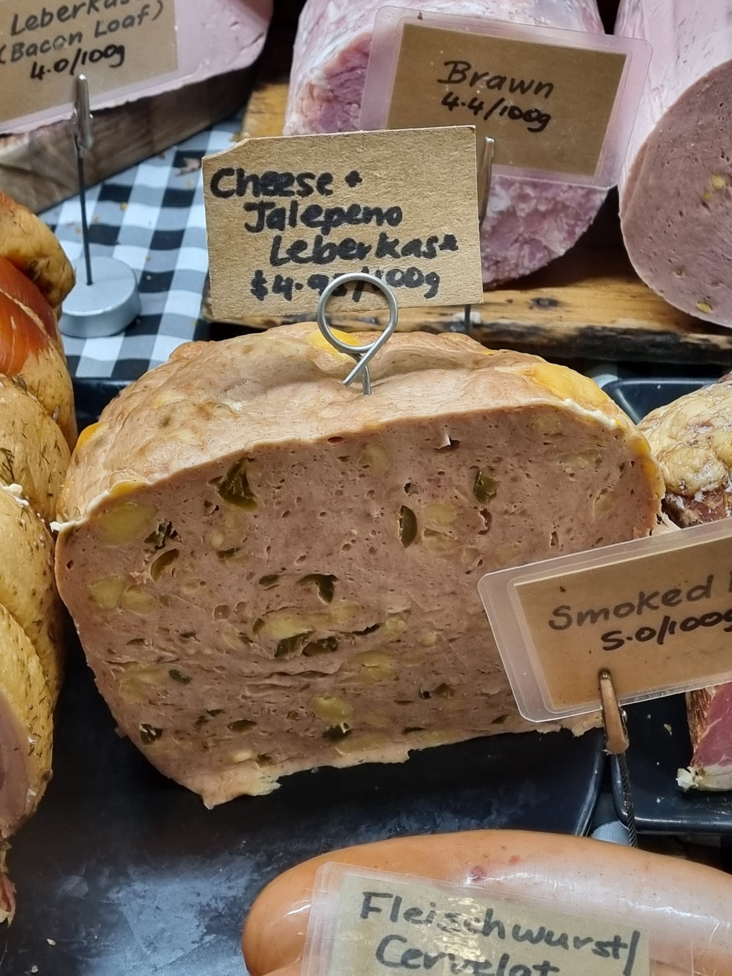 Cheese & Jalapeno Leberkase (Bacon Loaf) (150g)