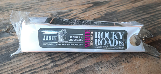 Junee Licorice & Chocolate White Chocolate Rocky Road