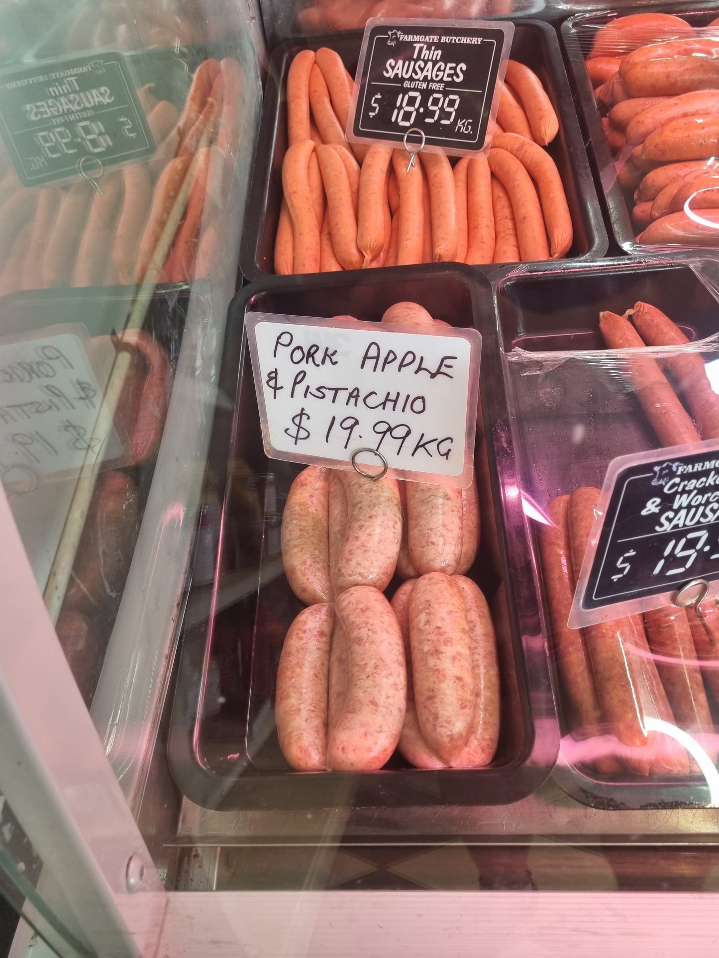 Pork, Apple & Pistachio Sausages