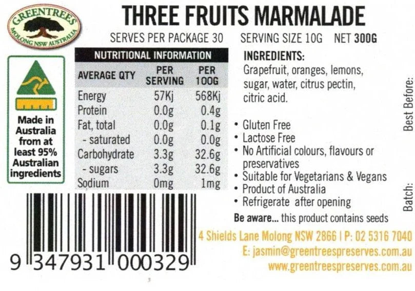 Three Fruits Marmalade (300g)