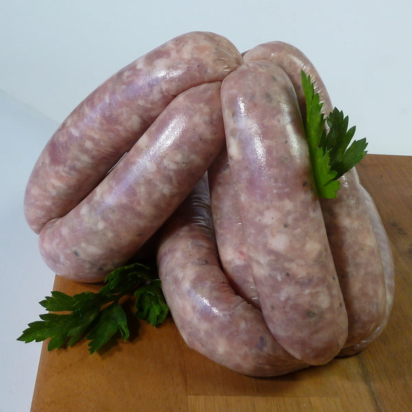 Toulouse Pork Sausages (12 chipolatas, 500g) (Available Fridays)
