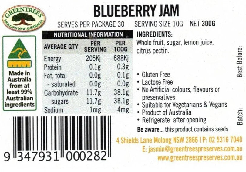 Blueberry Jam (300g)
