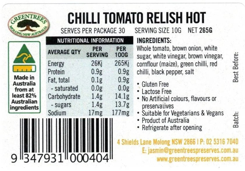 Chilli Tomato Relish (300g)