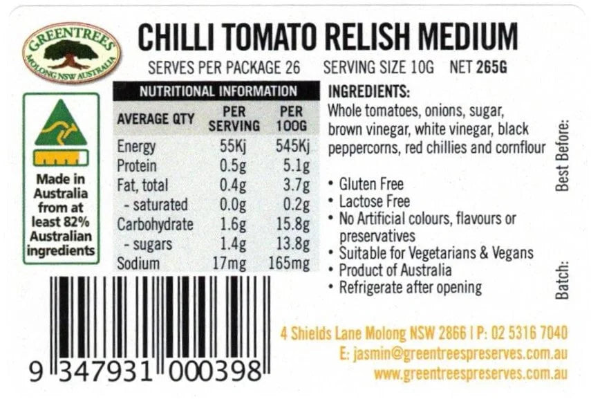 Chilli Tomato Relish (300g)