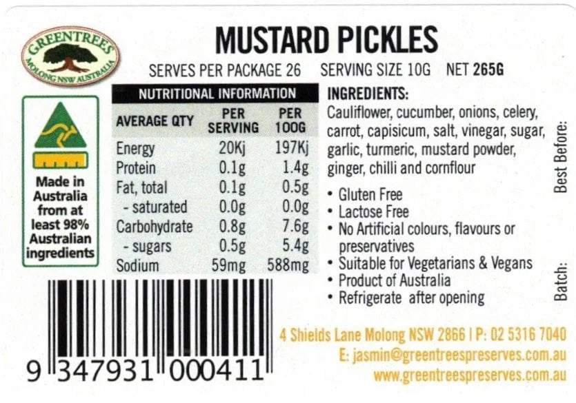 Mustard Pickles (300g)