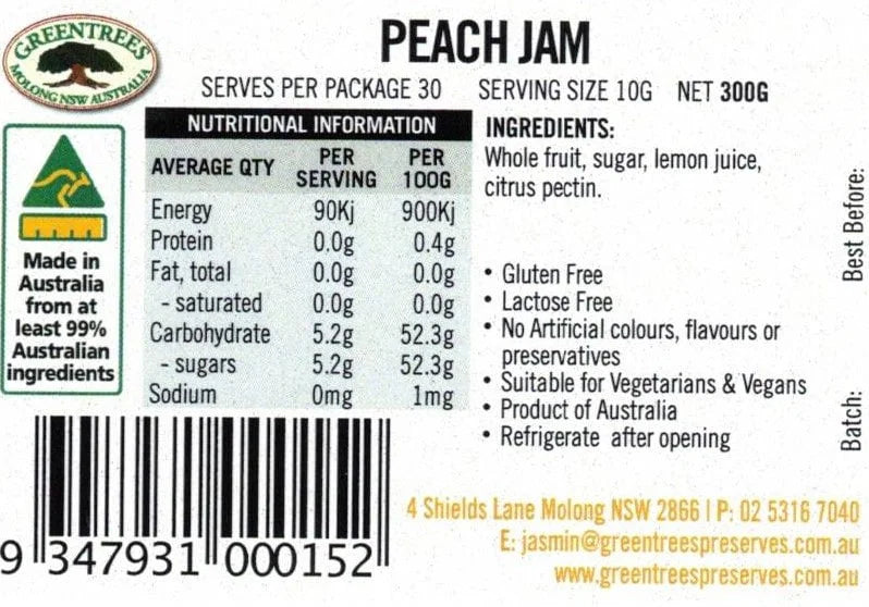Peach Jam (300g)