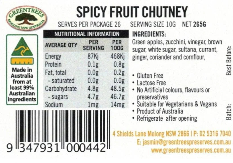 Spicy Fruit Chutney (300g)