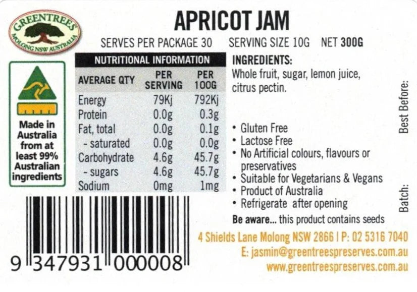 Apricot Jam (300g)