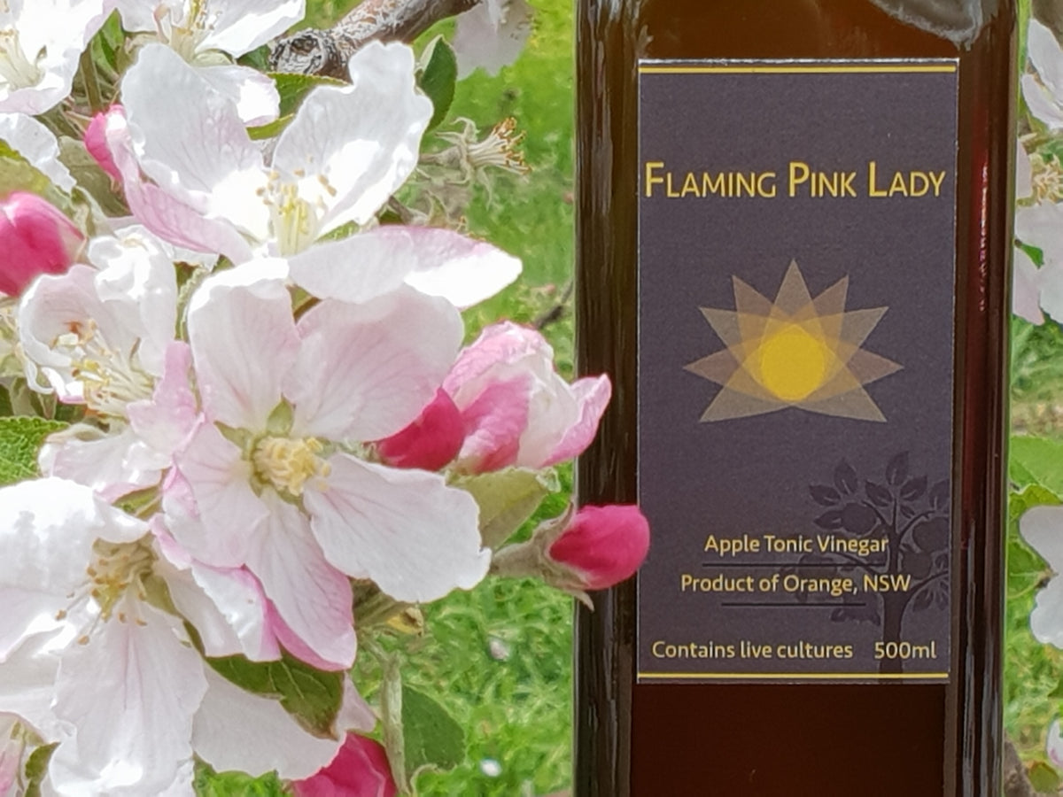 Flaming Pink Lady Apple Tonic Vinegar (250mL)